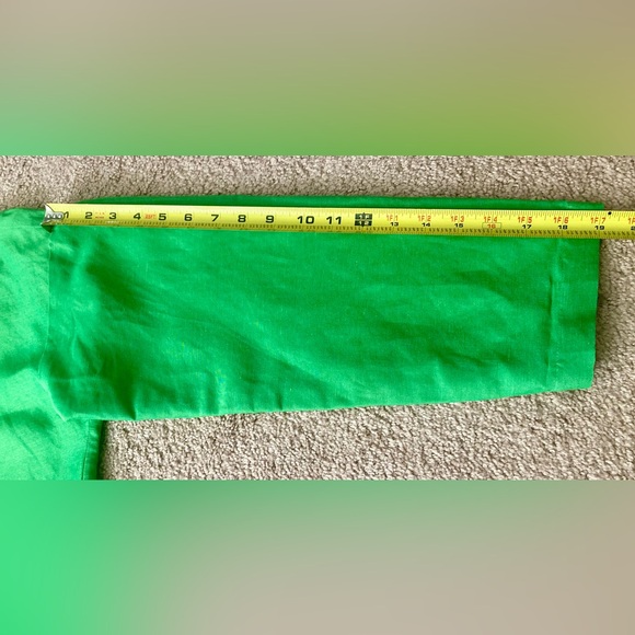 A La Mode By Xiao Linen Silk Lagenlook  Green Small Relaxed Oversized Artful - Picture 12 of 13